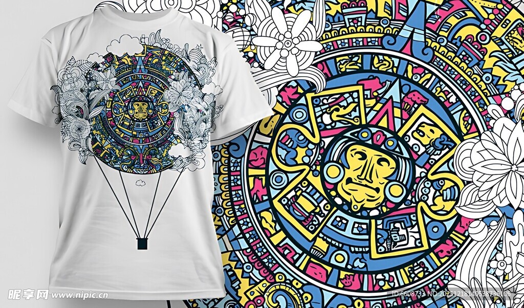 个性印花T恤展示