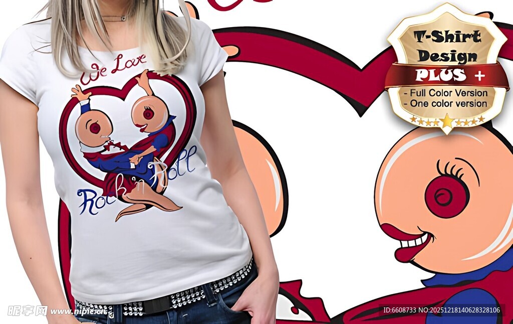 卡通图案T恤展示