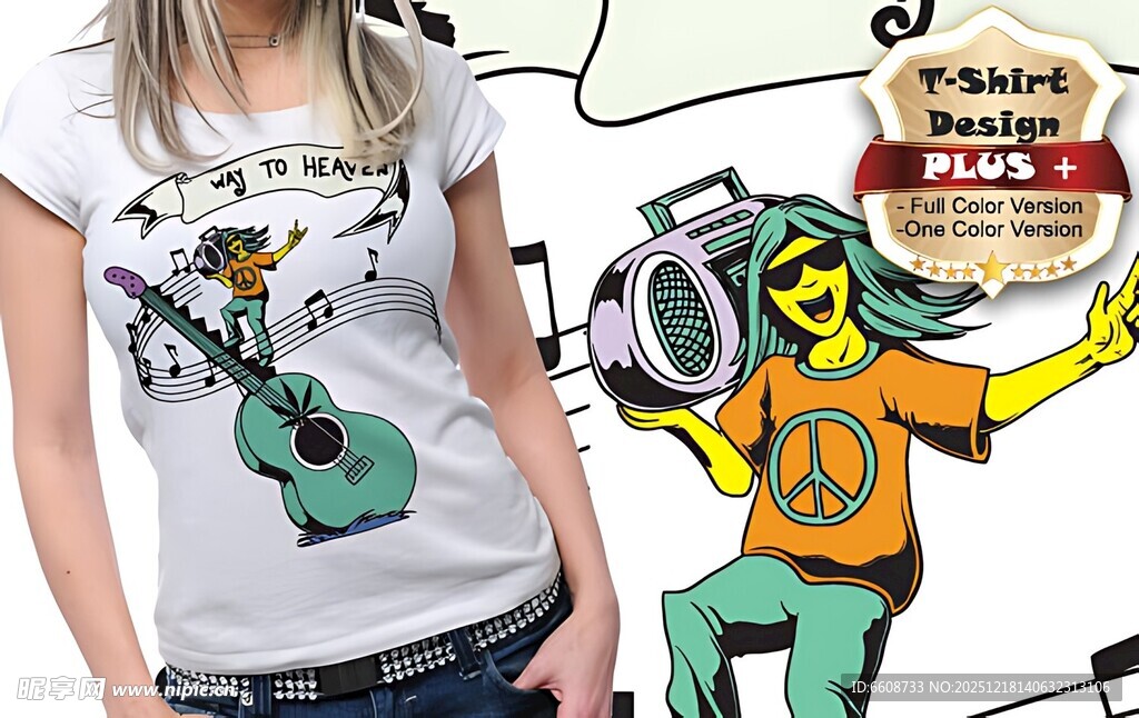 个性卡通图案时尚T恤