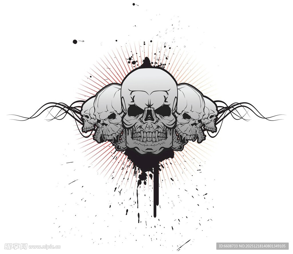 骷髅艺术图案