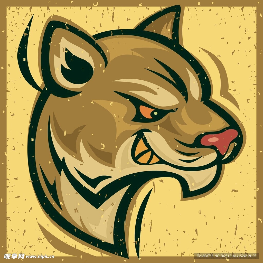 咆哮的山猫头像