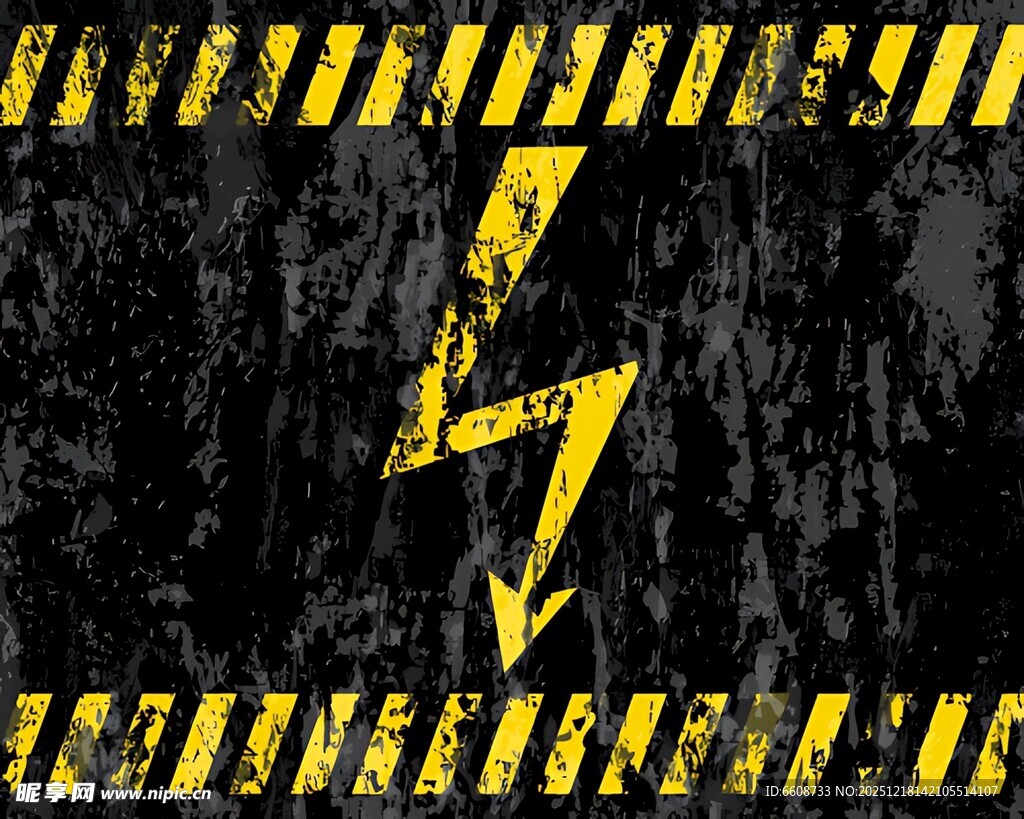 警示闪电图案背景