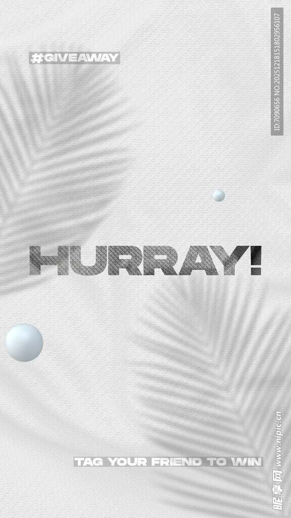 简约风HURRAY装饰背景图