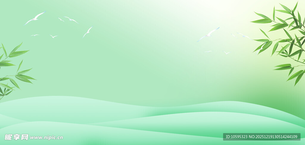 清新绿意背景图