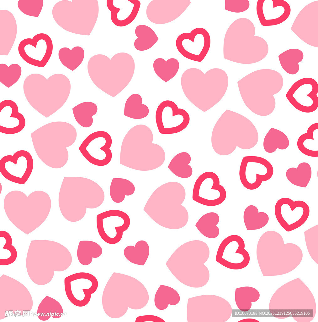 粉色心形图案背景设计