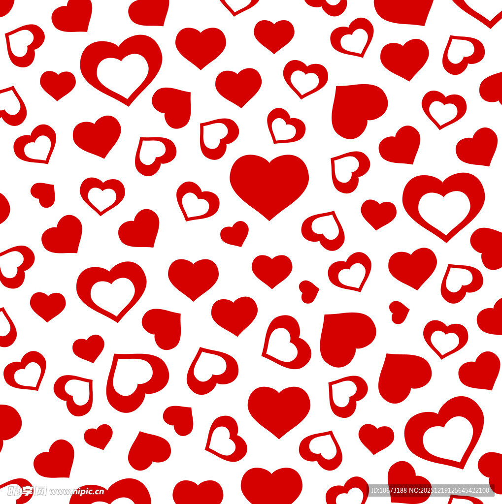 红色爱心图案背景