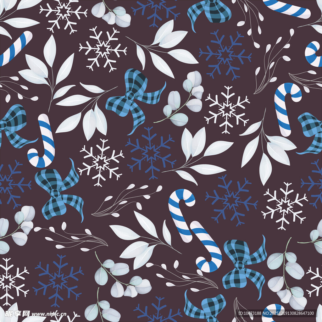 圣诞主题花纹图案设计