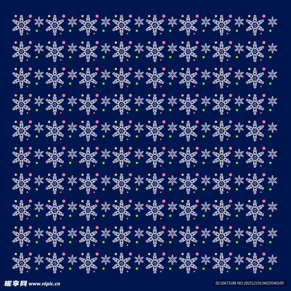 蓝色背景雪花图案纹理