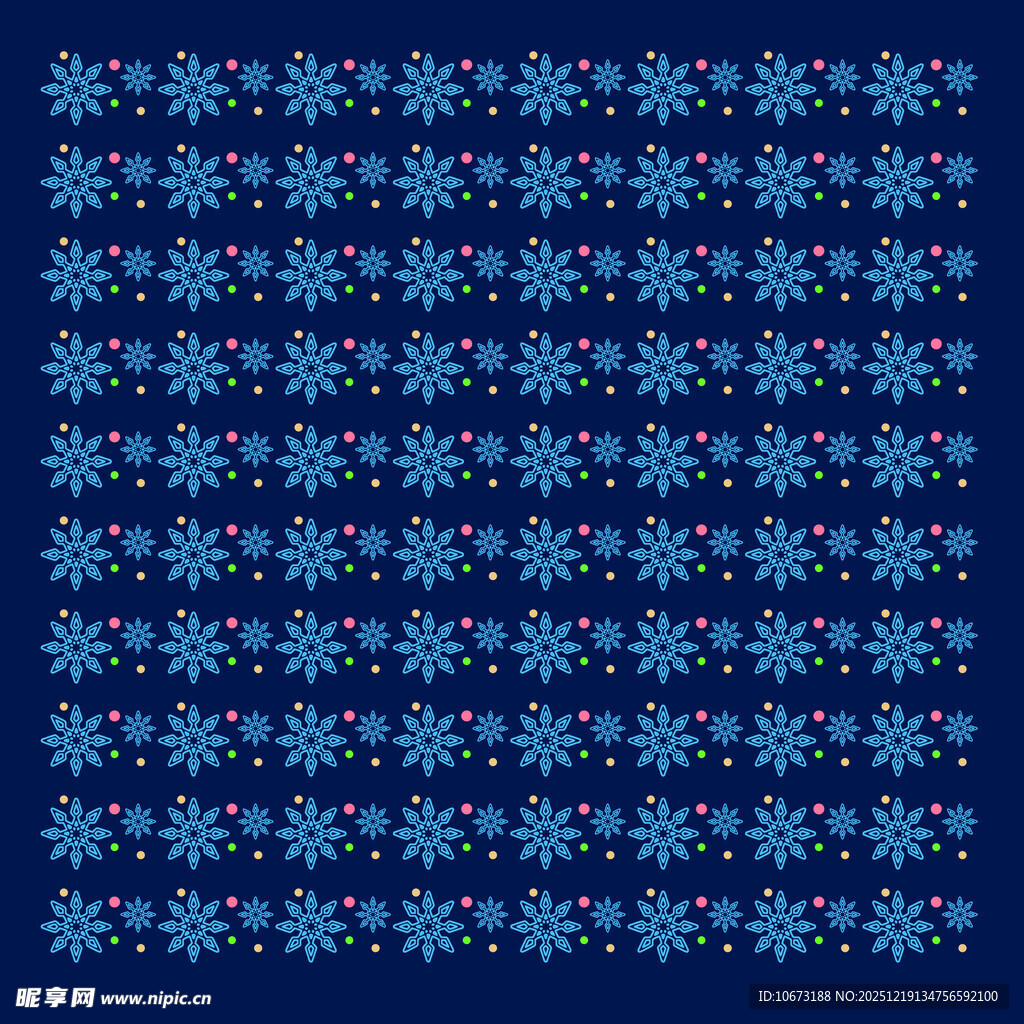 蓝色雪花图案背景纹理