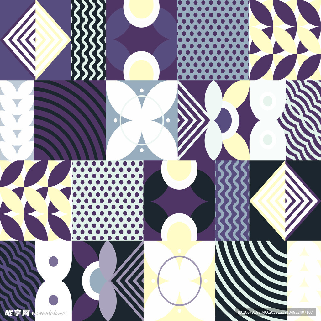 几何图案拼接装饰背景图