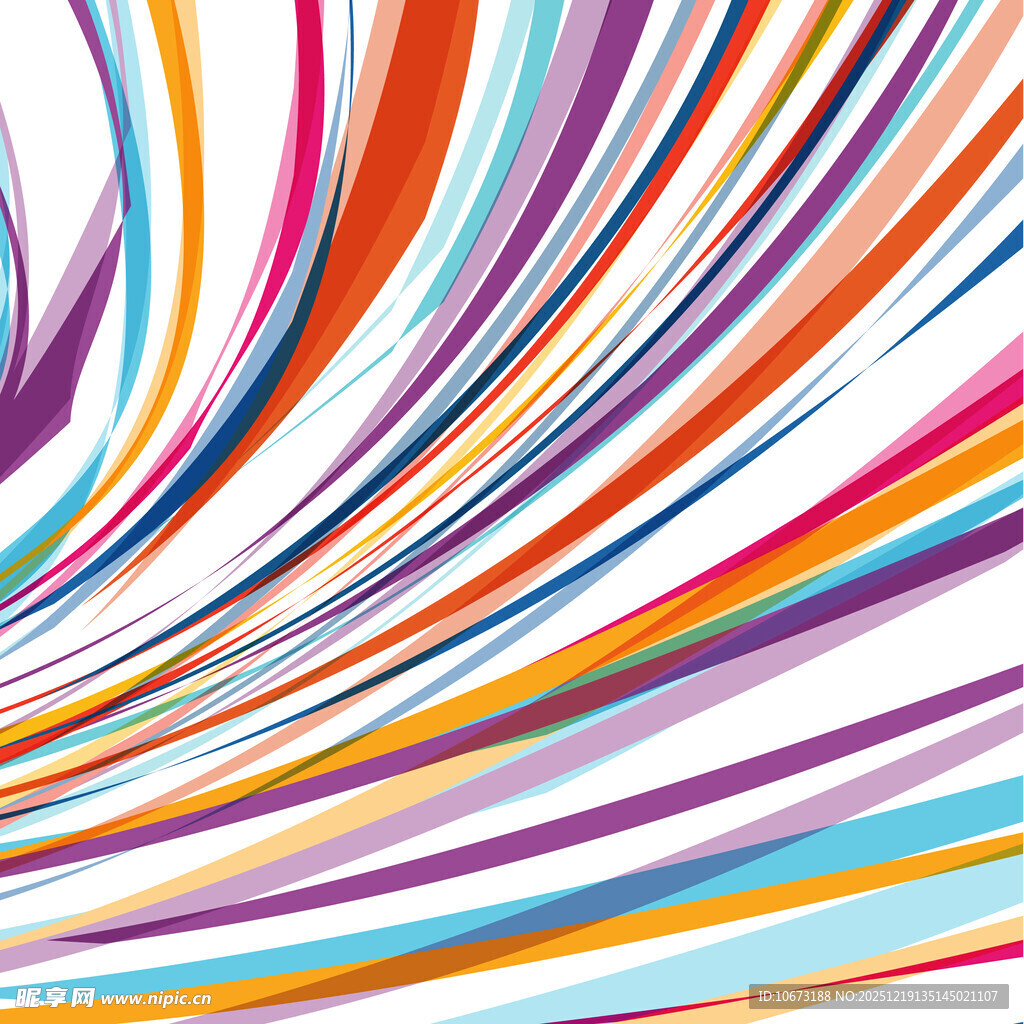 多彩线条抽象动感背景图
