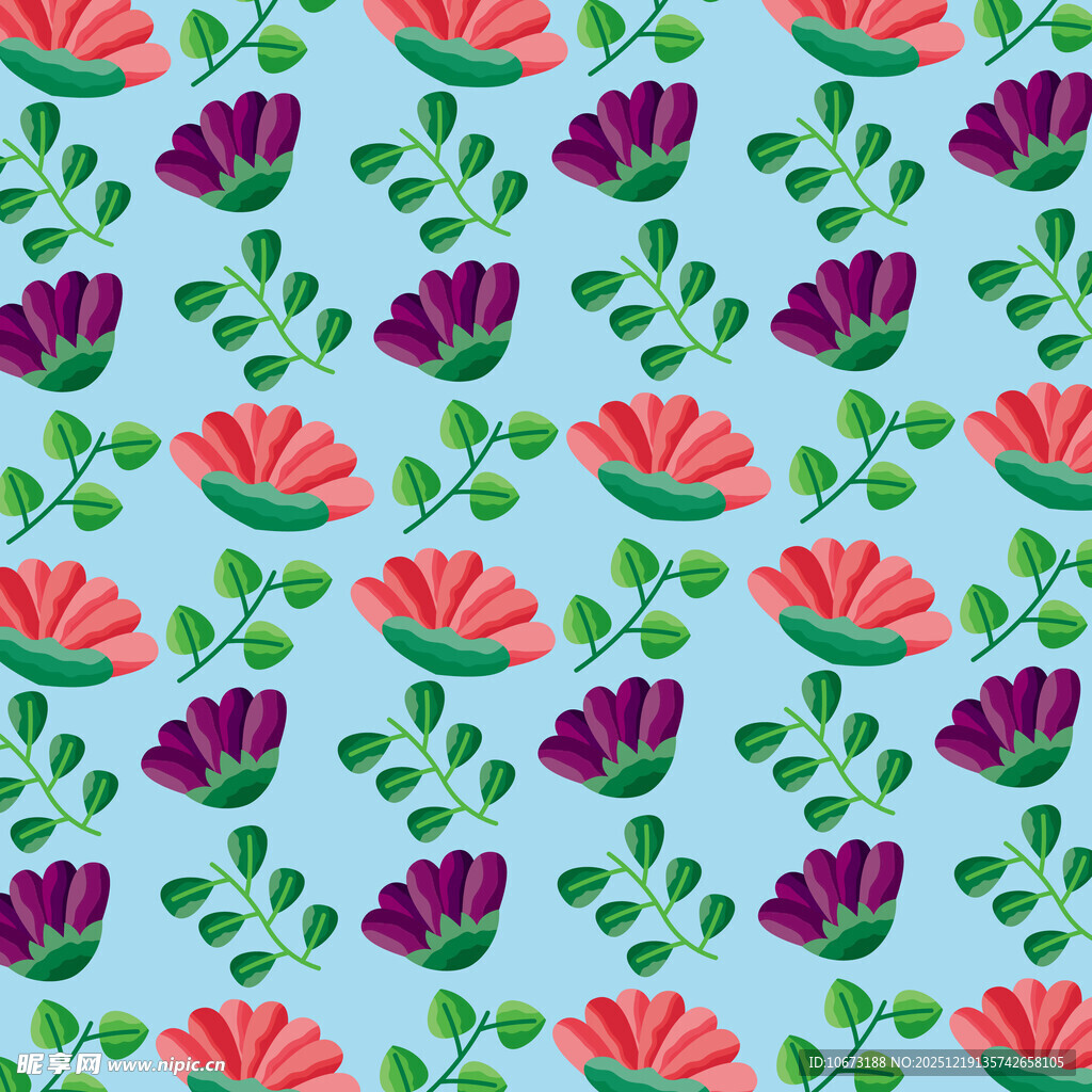 清新花卉图案背景设计