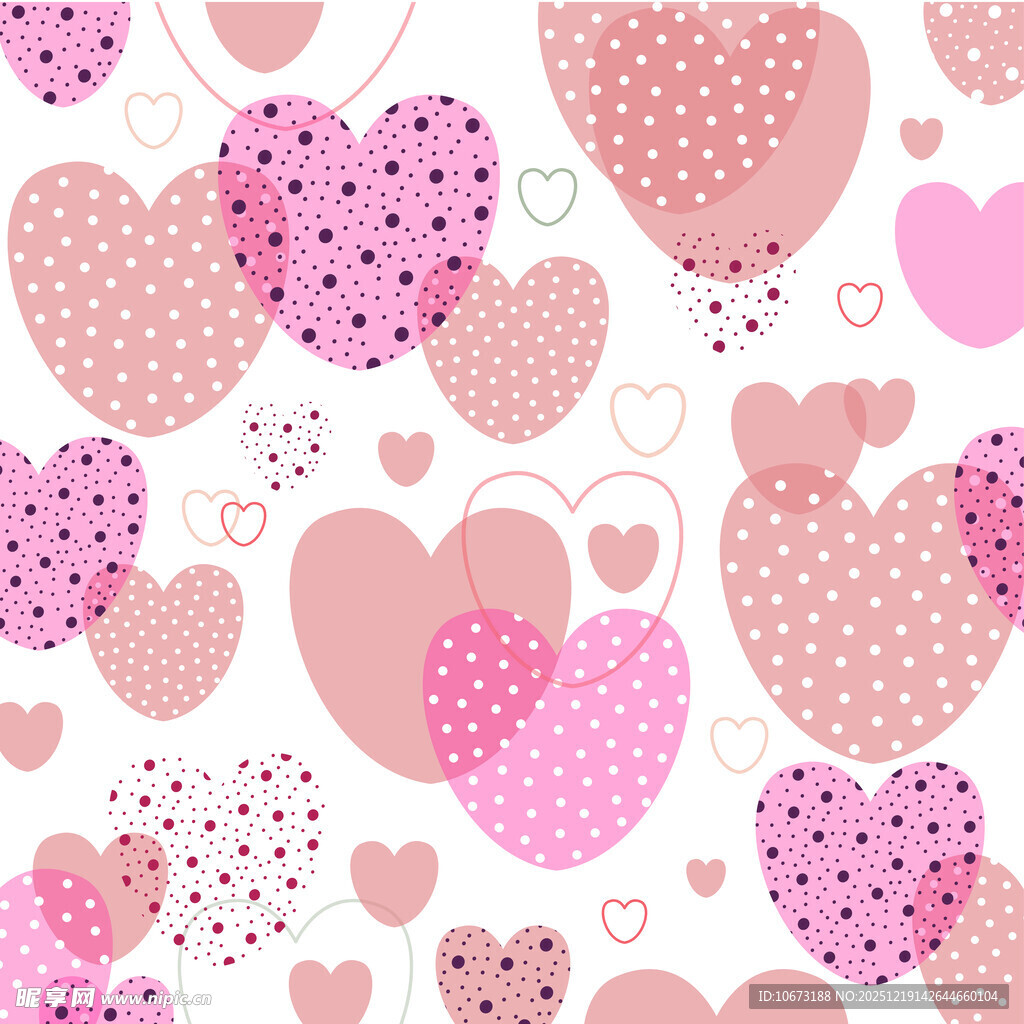 粉色爱心图案背景
