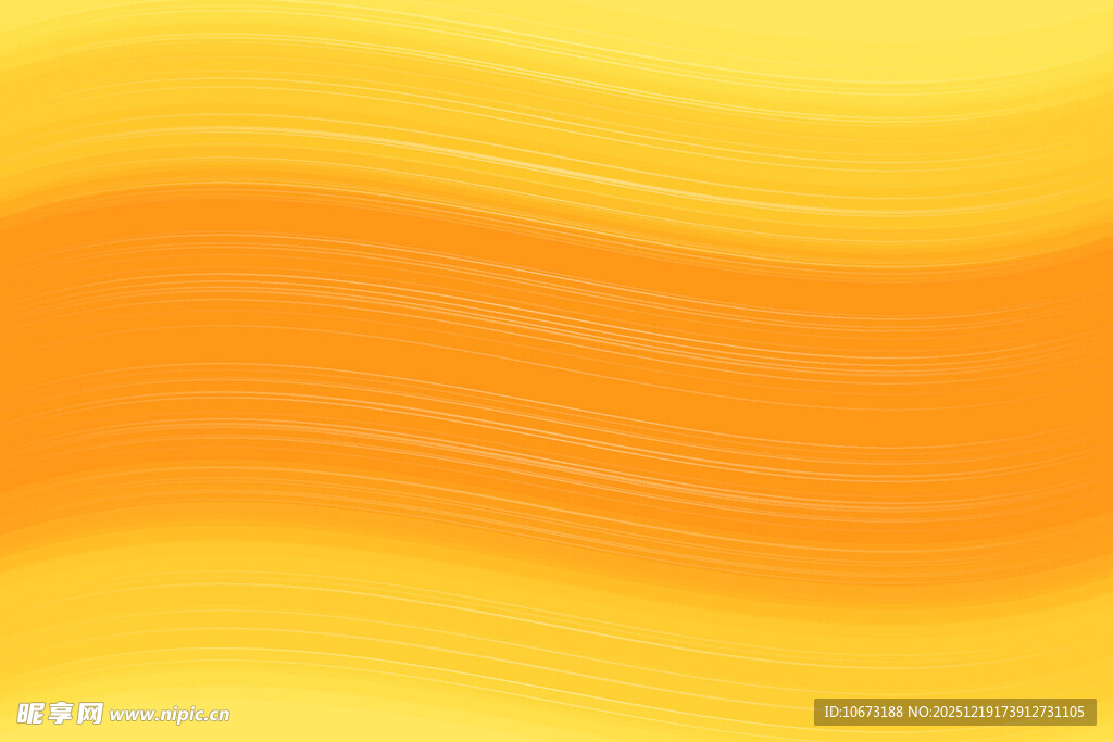 暖黄色渐变波浪背景图