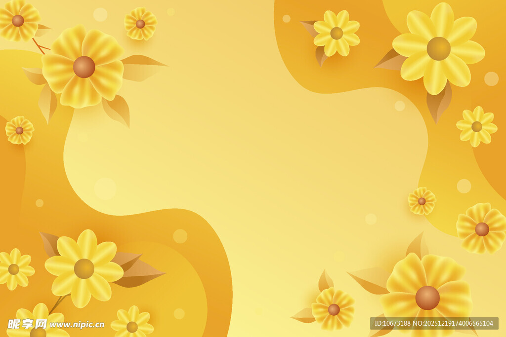 黄色花卉背景图