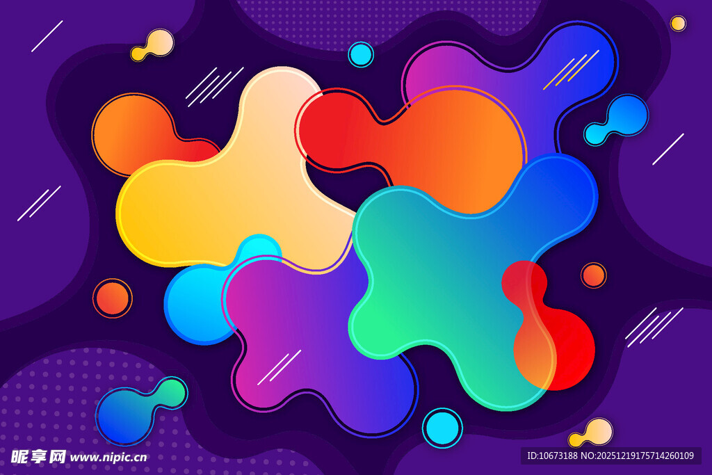 多彩流体抽象艺术图案