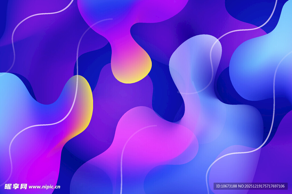 梦幻流体渐变抽象背景图