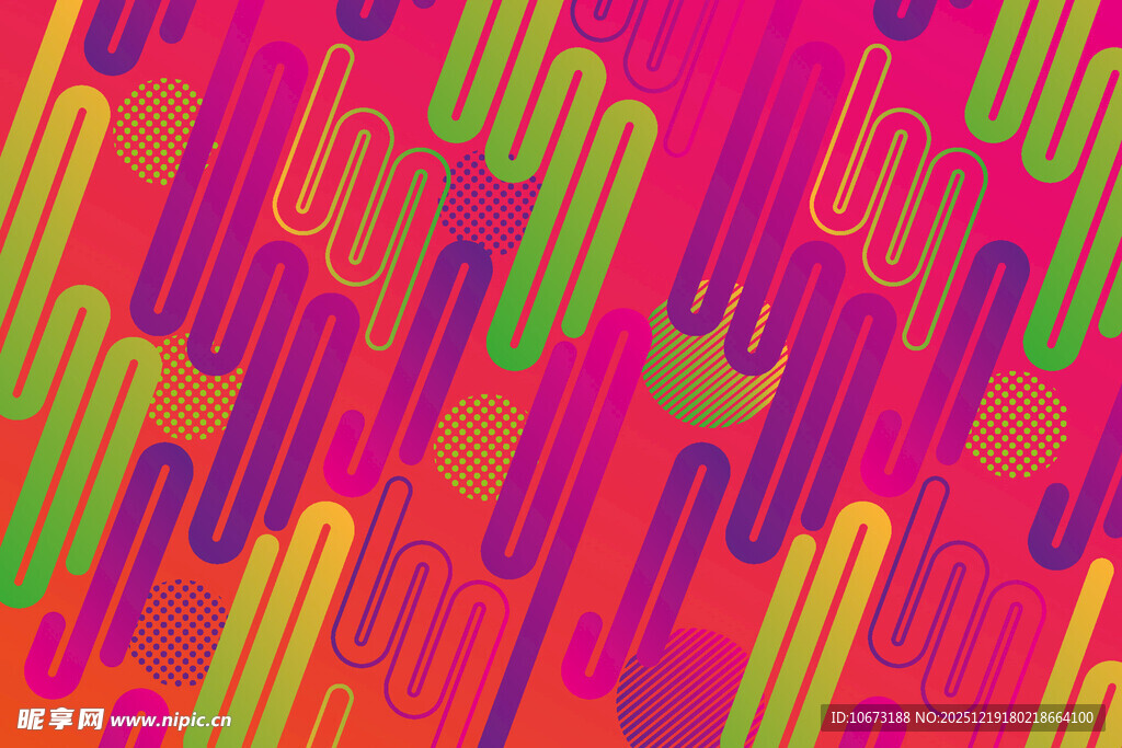 多彩几何线条抽象图案