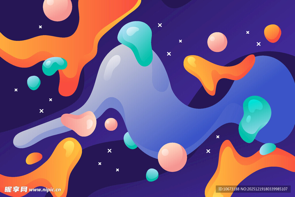 流体渐变抽象艺术图案