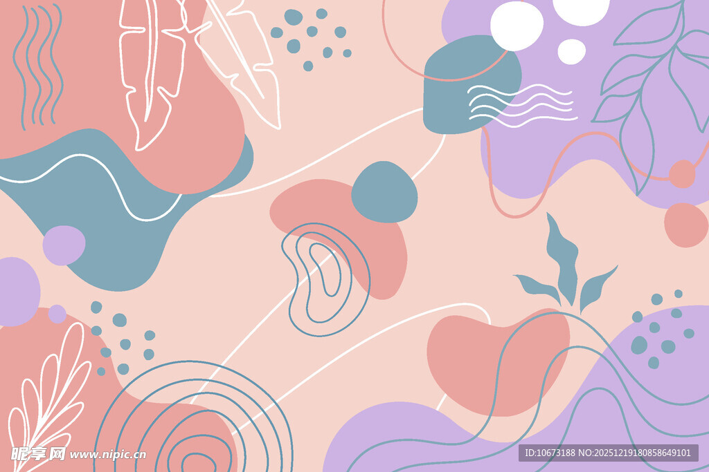 梦幻抽象几何图案背景