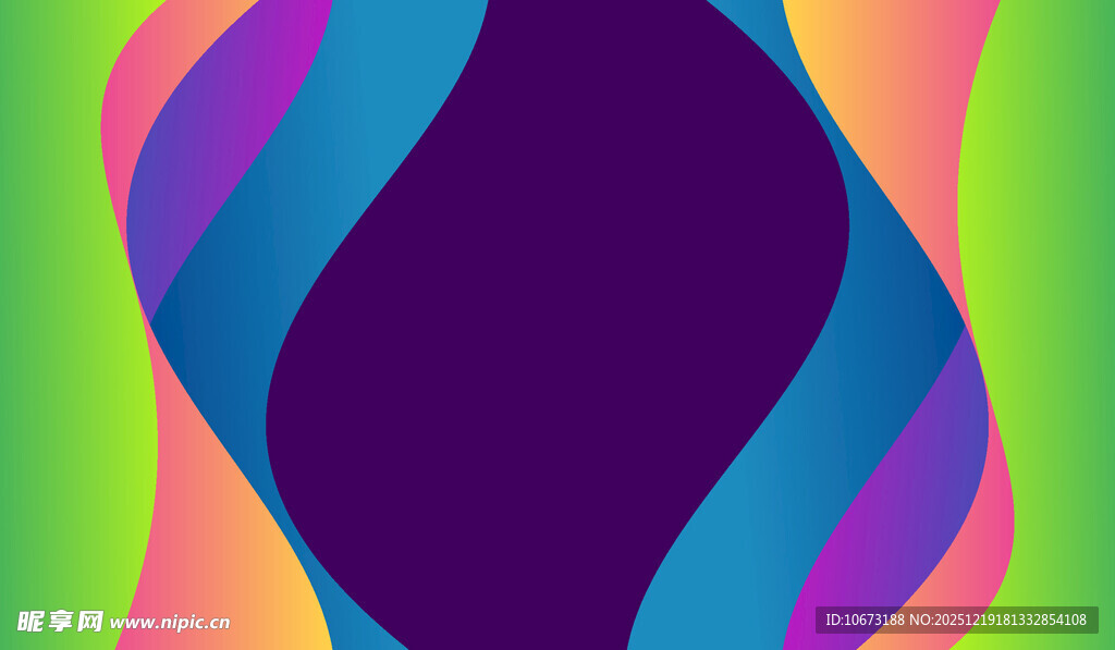 多彩波浪抽象图案背景