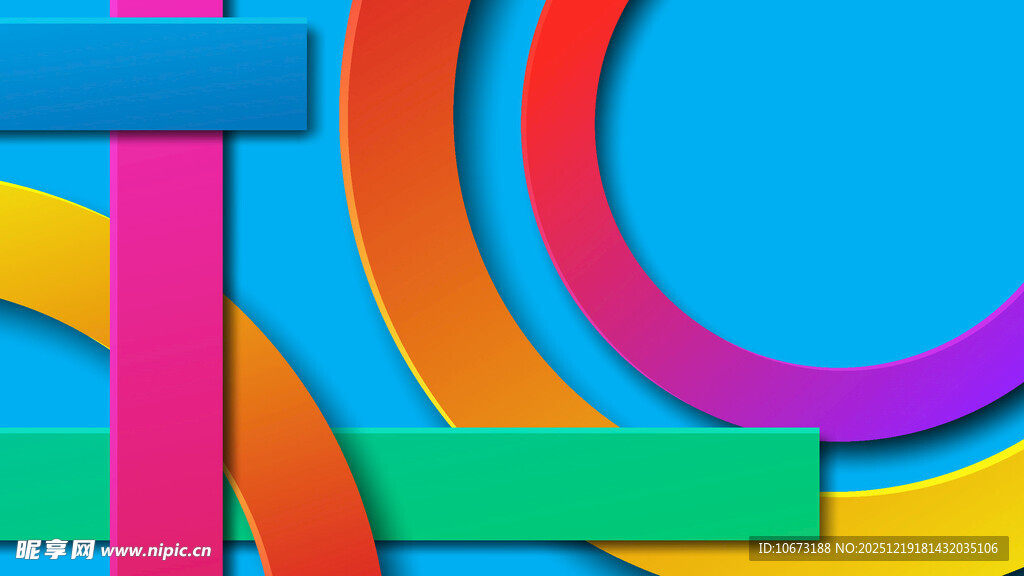 多彩几何图形拼接