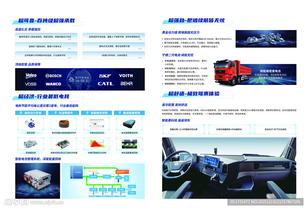 重型卡车新能源自卸车 宣传页
