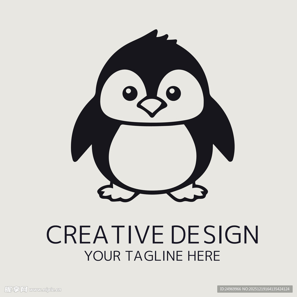 可爱企鹅创意设计图标