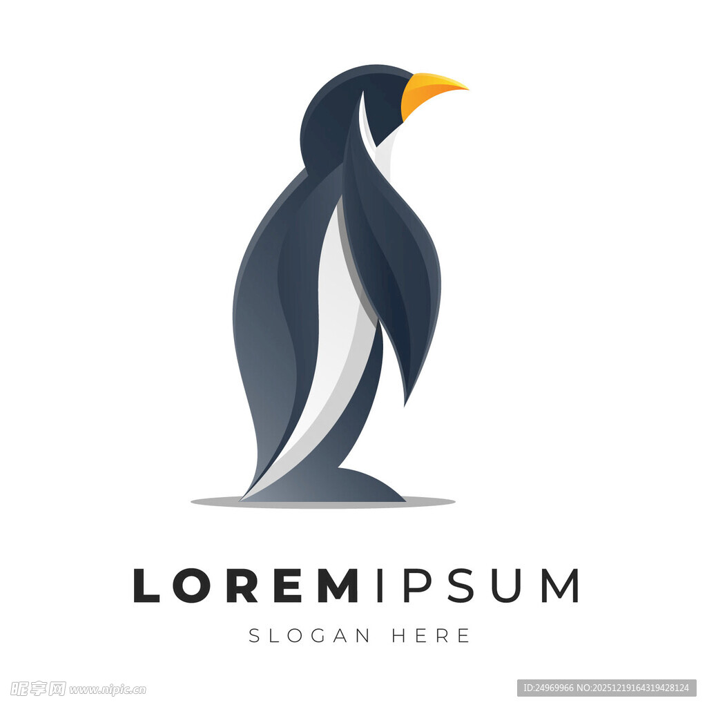 简约企鹅标志设计