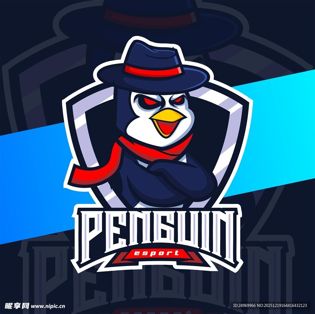 企鹅侦探标志设计