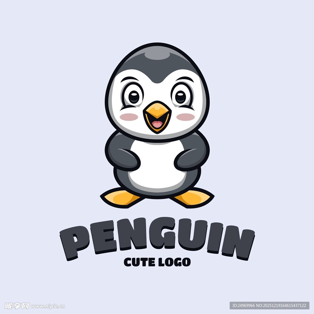 可爱企鹅标志设计