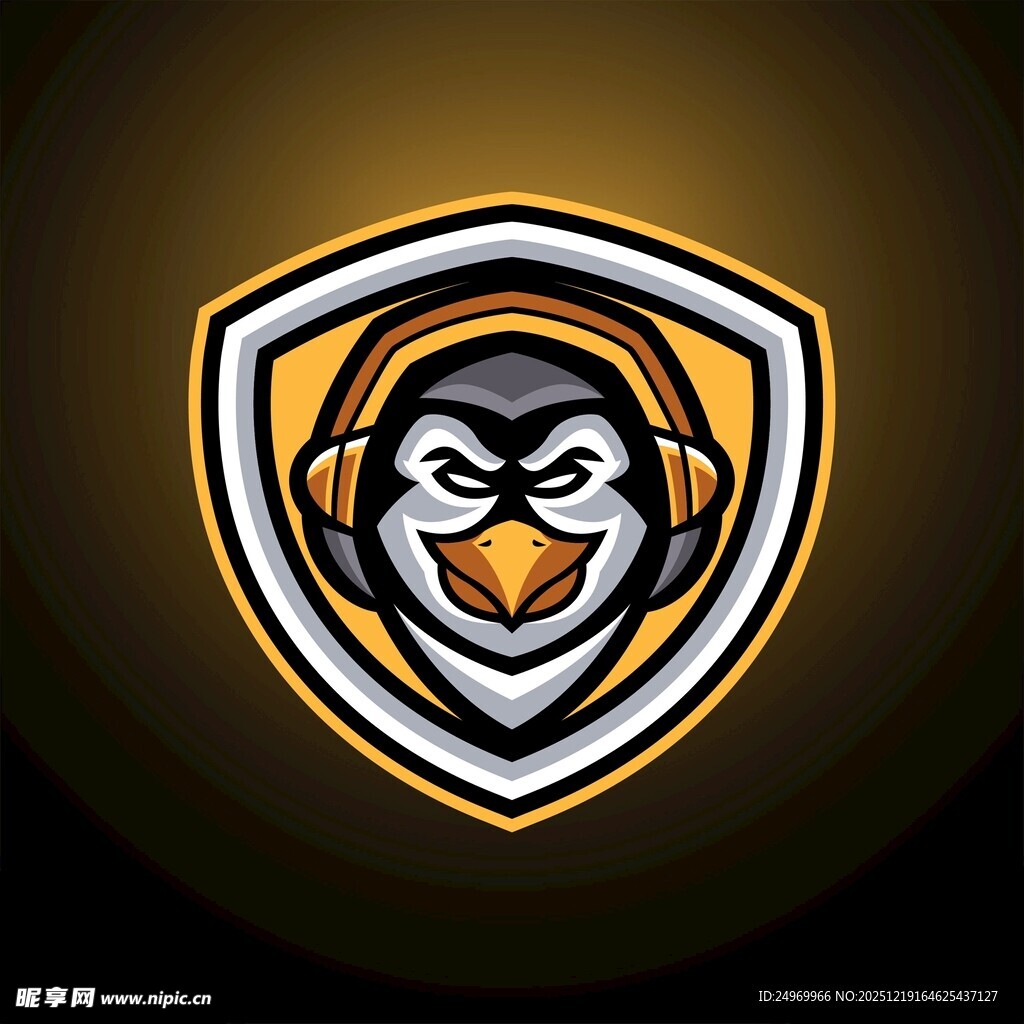 愤怒企鹅盾牌标志