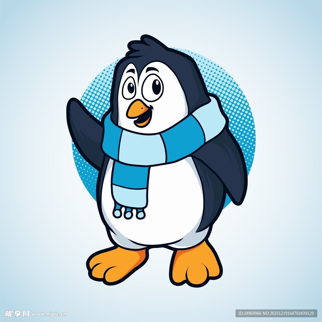 可爱企鹅卡通形象