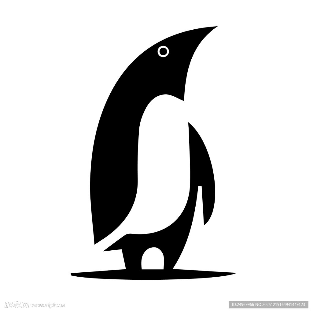简约风格企鹅图标