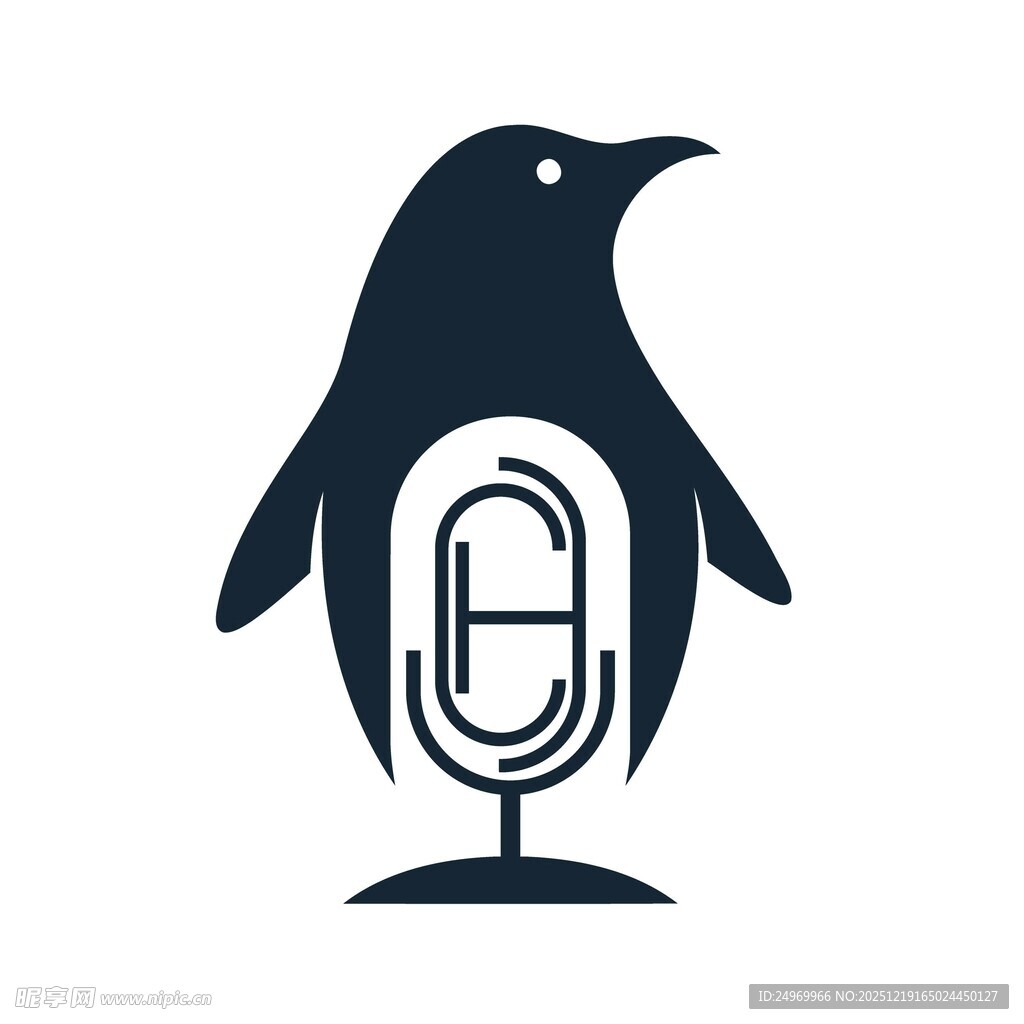 企鹅麦克风图标设计