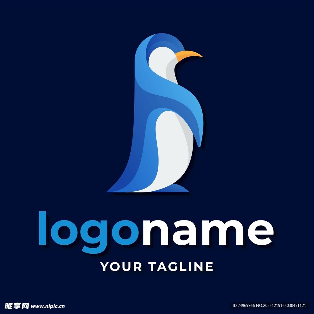 企鹅风格标志设计