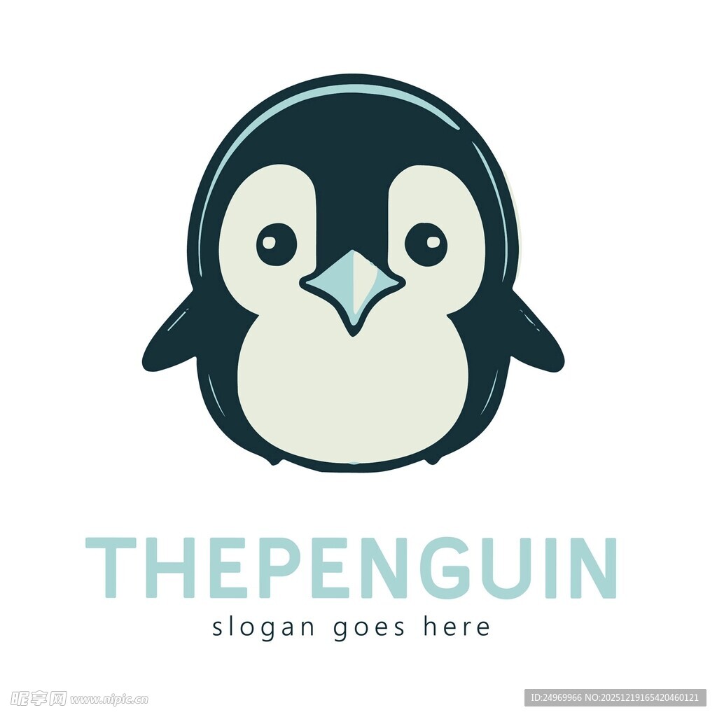 可爱企鹅标志设计