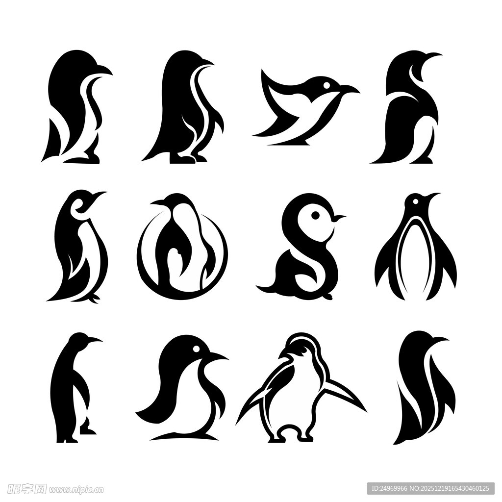 企鹅图标集合