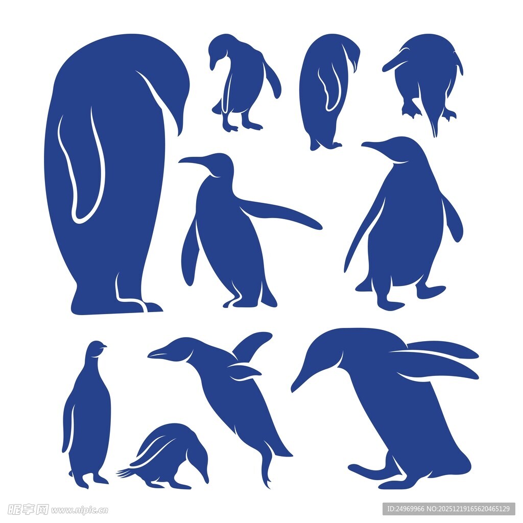 企鹅剪影集合