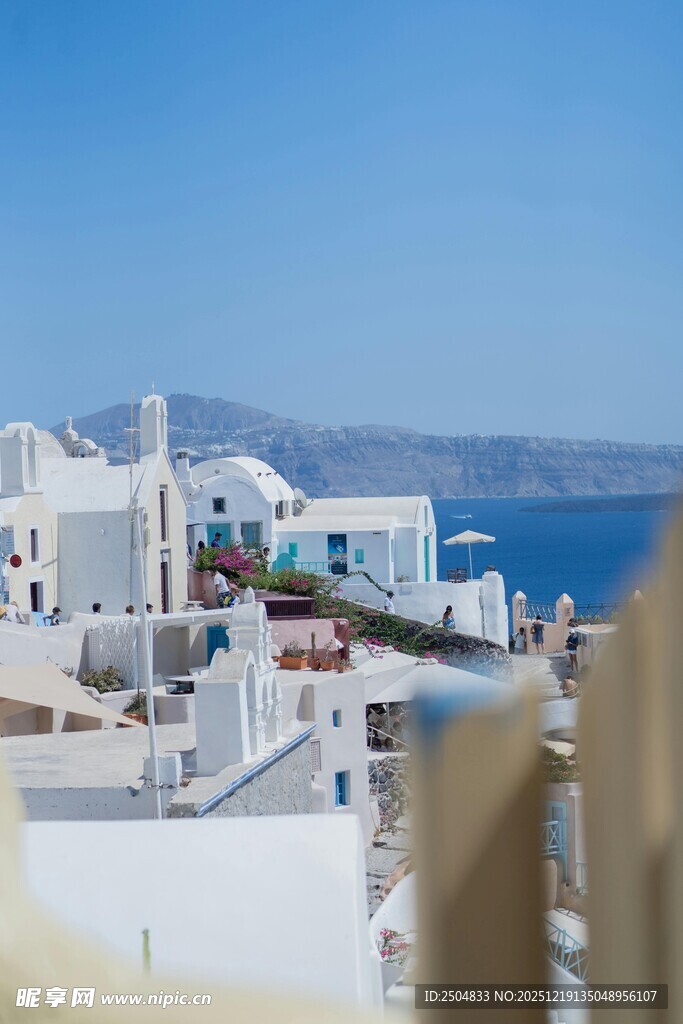 圣托里尼白色浪漫海景