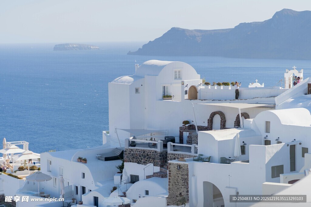 圣托里尼白色浪漫建筑