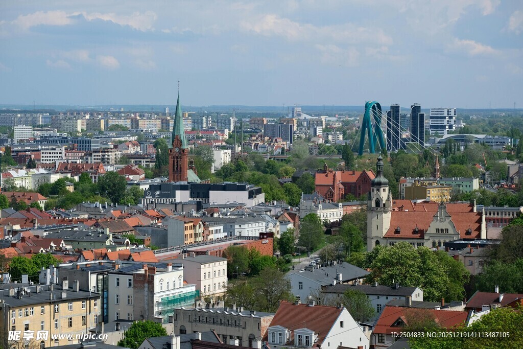 城市全景风光俯瞰图