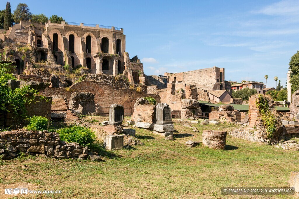罗马古建筑遗址景观
