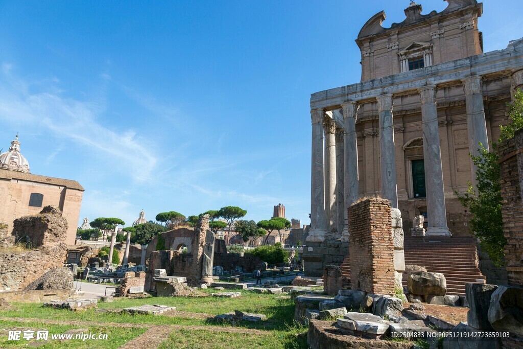 罗马古建筑遗迹景观