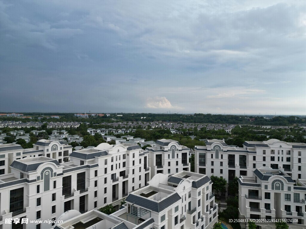 俯瞰城市建筑群