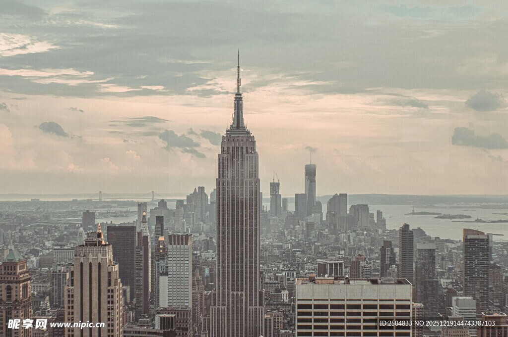 纽约城市天际线景观