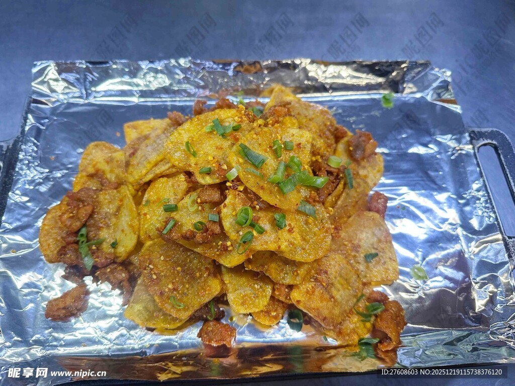 锡纸烤制土豆片