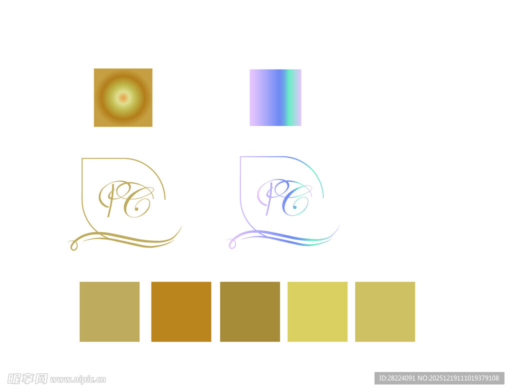 多彩渐变图标填充