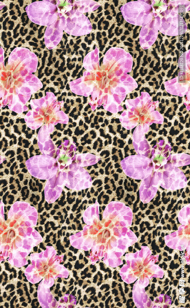 粉色花卉图案背景纹理