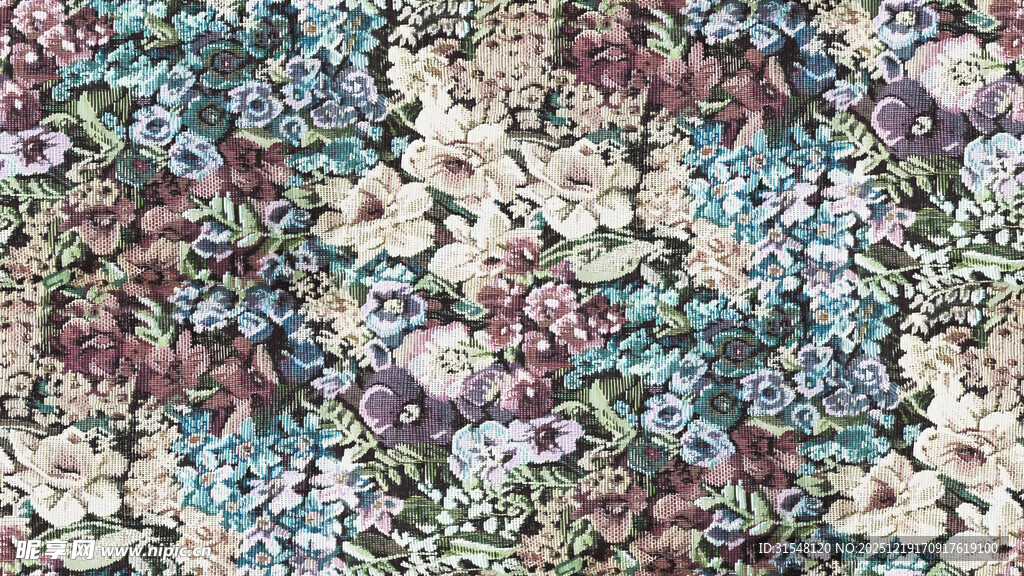 花卉图案布料纹理